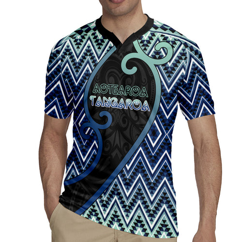 Custom Aotearoa Atua Tangaroa Rugby Jersey God Of Ocean Koru Patterns