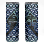 Custom Aotearoa Atua Tangaroa Skinny Tumbler God Of Ocean Koru Patterns