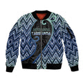 Custom Aotearoa Atua Tangaroa Sleeve Zip Bomber Jacket God Of Ocean Koru Patterns