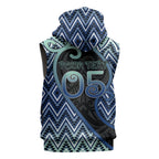 Custom Aotearoa Atua Tangaroa Sleeveless Hoodie God Of Ocean Koru Patterns