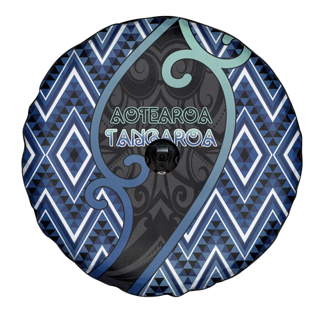 Aotearoa Atua Tangaroa Spare Tire Cover God Of Ocean Koru Patterns