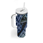 Custom Aotearoa Atua Tangaroa Tumbler With Handle God Of Ocean Koru Patterns
