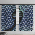 Aotearoa Atua Tangaroa Window Curtain God Of Ocean Koru Patterns