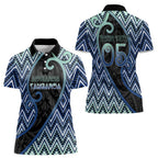 Custom Aotearoa Atua Tangaroa Women Polo Shirt God Of Ocean Koru Patterns