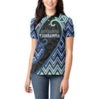 Custom Aotearoa Atua Tangaroa Women Polo Shirt God Of Ocean Koru Patterns