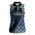 Custom Aotearoa Atua Tangaroa Women Sleeveless Polo Shirt God Of Ocean Koru Patterns