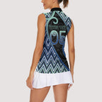 Custom Aotearoa Atua Tangaroa Women Sleeveless Polo Shirt God Of Ocean Koru Patterns