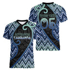 Custom Aotearoa Atua Tangaroa Women V-Neck T-Shirt God Of Ocean Koru Patterns