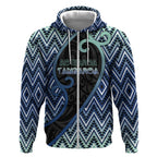 Custom Aotearoa Atua Tangaroa Zip Hoodie God Of Ocean Koru Patterns