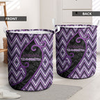Aotearoa Atua Tawhirimatea Laundry Basket God Of Storms Koru Patterns
