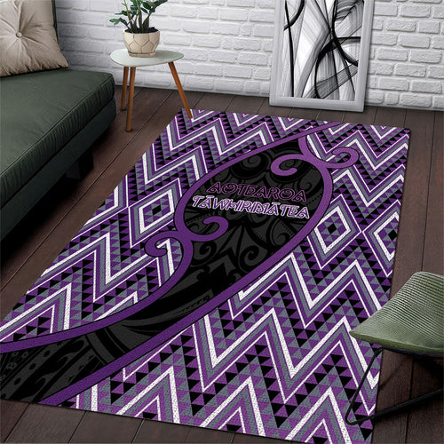 Aotearoa Atua Tawhirimatea Area Rug God Of Storms Koru Patterns