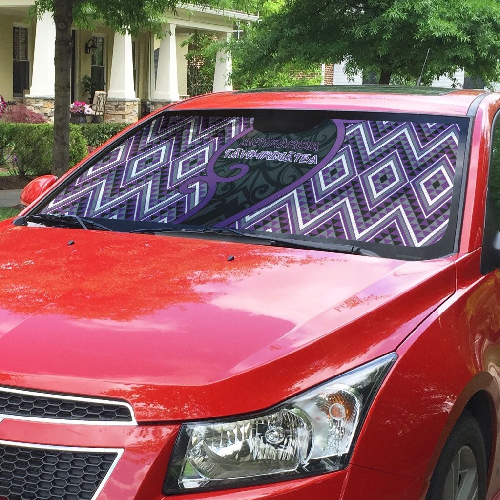 Aotearoa Atua Tawhirimatea Auto Sun Shade God Of Storms Koru Patterns