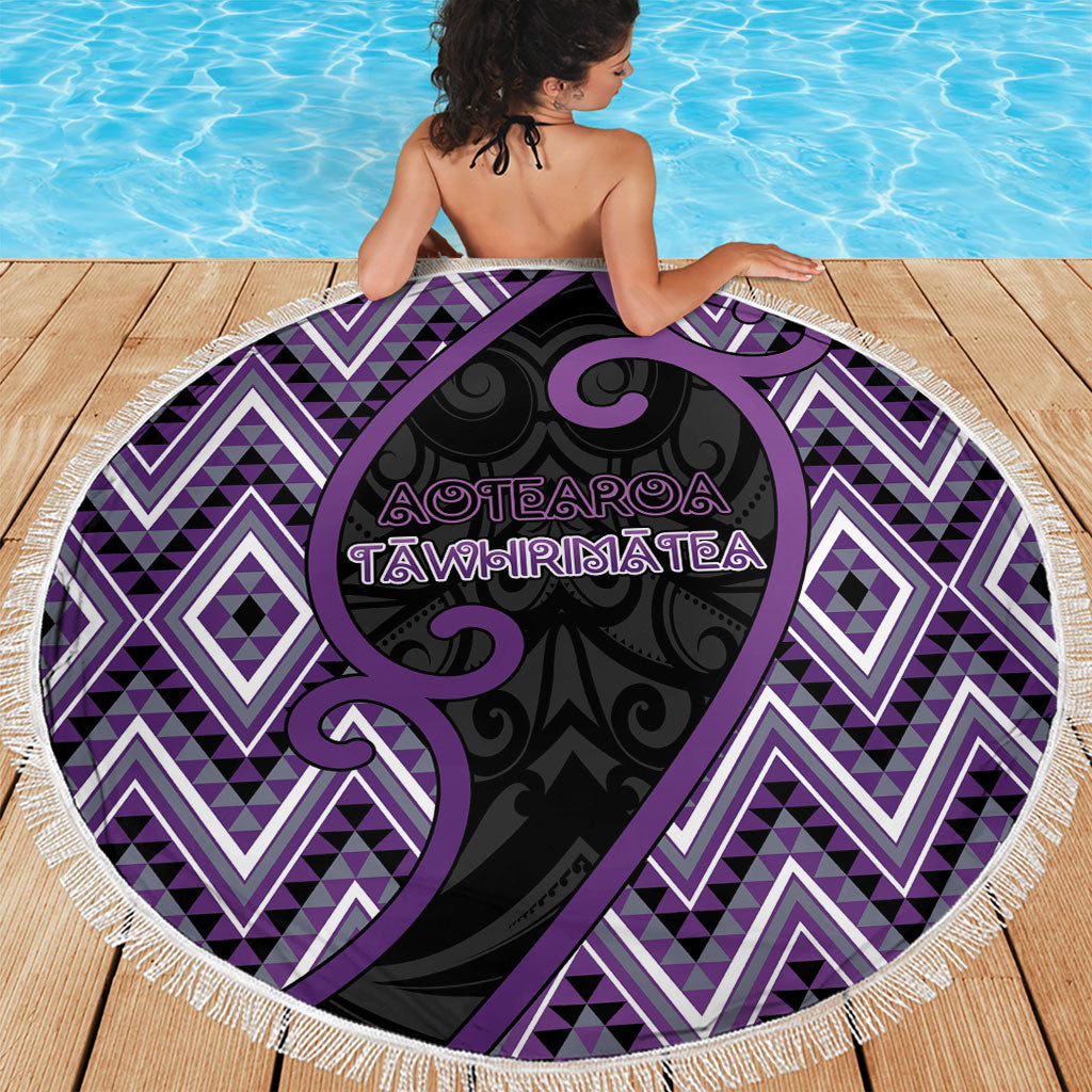 Aotearoa Atua Tawhirimatea Beach Blanket God Of Storms Koru Patterns