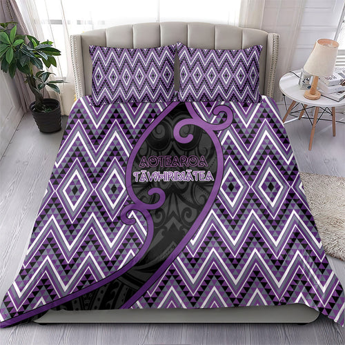 Aotearoa Atua Tawhirimatea Bedding Set God Of Storms Koru Patterns