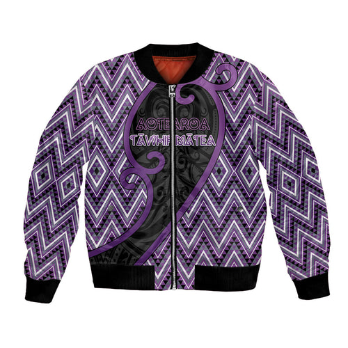 Custom Aotearoa Atua Tawhirimatea Bomber Jacket God Of Storms Koru Patterns