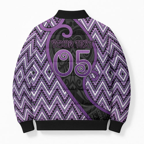 Custom Aotearoa Atua Tawhirimatea Bomber Puffer Jacket God Of Storms Koru Patterns