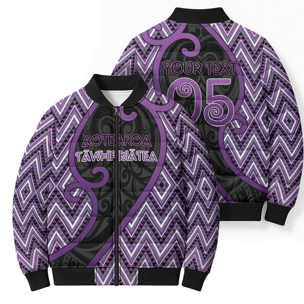 Custom Aotearoa Atua Tawhirimatea Bomber Puffer Jacket God Of Storms Koru Patterns