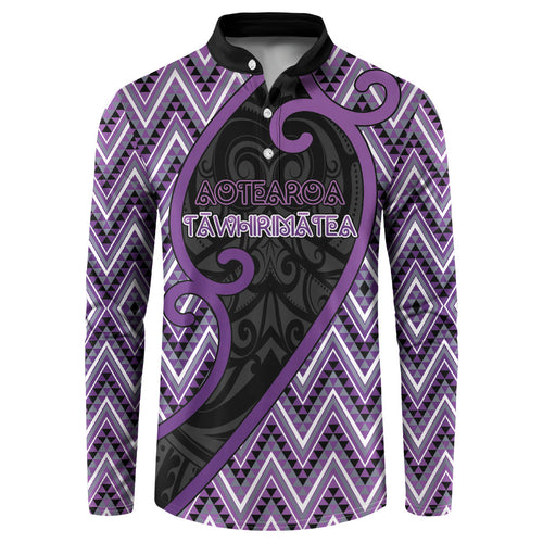 Custom Aotearoa Atua Tawhirimatea Button Sweatshirt God Of Storms Koru Patterns