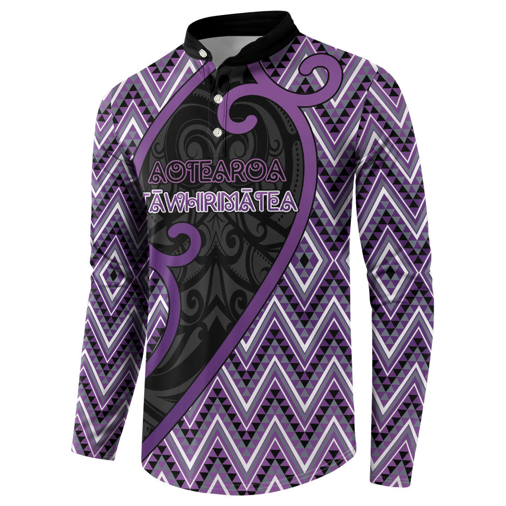 Custom Aotearoa Atua Tawhirimatea Button Sweatshirt God Of Storms Koru Patterns
