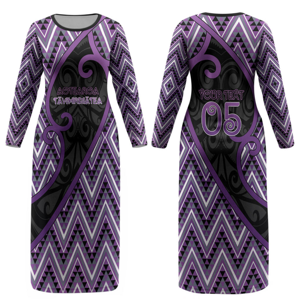 Custom Aotearoa Atua Tawhirimatea Couples Matching Long Sleeve Bodycon Dress and Hawaiian Shirt God Of Storms Koru Patterns