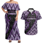 Custom Aotearoa Atua Tawhirimatea Couples Matching Off Shoulder Maxi Dress and Hawaiian Shirt God Of Storms Koru Patterns