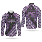 Custom Aotearoa Atua Tawhirimatea Couples Matching Off Shoulder Maxi Dress and Long Sleeve Button Shirt God Of Storms Koru Patterns