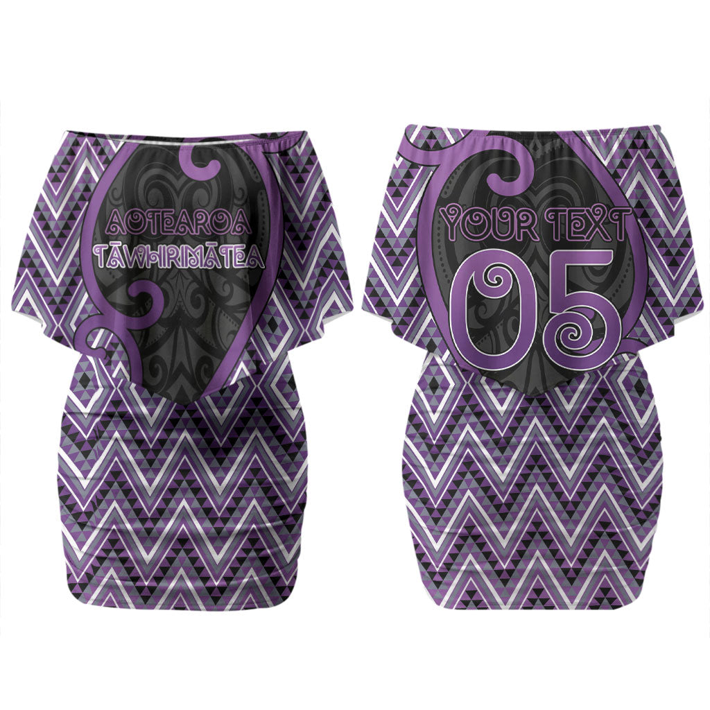 Custom Aotearoa Atua Tawhirimatea Couples Matching Off Shoulder Short Dress and Hawaiian Shirt God Of Storms Koru Patterns