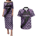 Custom Aotearoa Atua Tawhirimatea Couples Matching Puletasi and Hawaiian Shirt God Of Storms Koru Patterns