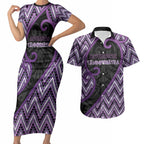 Custom Aotearoa Atua Tawhirimatea Couples Matching Short Sleeve Bodycon Dress and Hawaiian Shirt God Of Storms Koru Patterns