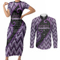 Custom Aotearoa Atua Tawhirimatea Couples Matching Short Sleeve Bodycon Dress and Long Sleeve Button Shirt God Of Storms Koru Patterns