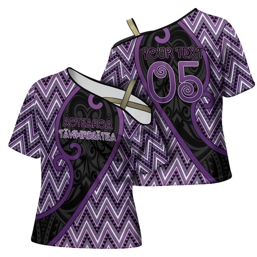 Custom Aotearoa Atua Tawhirimatea Cross Shoulder Shirt God Of Storms Koru Patterns