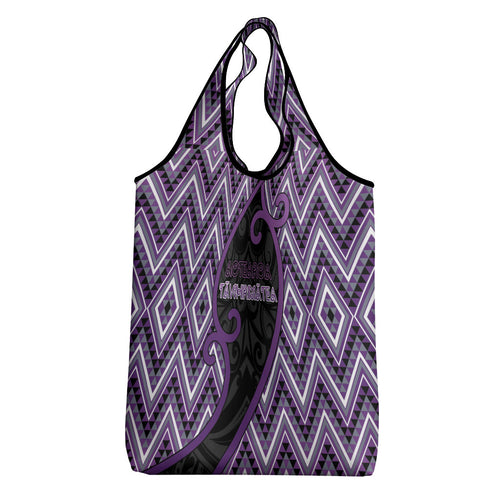 Aotearoa Atua Tawhirimatea Grocery Bag God Of Storms Koru Patterns
