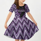Custom Aotearoa Atua Tawhirimatea Kid Short Sleeve Dress God Of Storms Koru Patterns