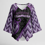 Custom Aotearoa Atua Tawhirimatea Kimono Sleeve Blouse God Of Storms Koru Patterns