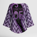Custom Aotearoa Atua Tawhirimatea Kimono Sleeve Blouse God Of Storms Koru Patterns