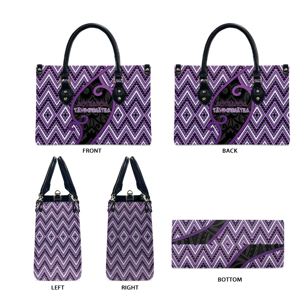 Aotearoa Atua Tawhirimatea Leather Bag God Of Storms Koru Patterns