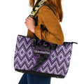 Aotearoa Atua Tawhirimatea Leather Tote Bag God Of Storms Koru Patterns