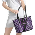 Aotearoa Atua Tawhirimatea Leather Tote Bag God Of Storms Koru Patterns