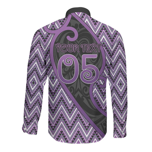 Custom Aotearoa Atua Tawhirimatea Long Sleeve Button Shirt God Of Storms Koru Patterns