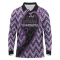 Custom Aotearoa Atua Tawhirimatea Long Sleeve Polo Shirt God Of Storms Koru Patterns