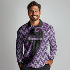 Custom Aotearoa Atua Tawhirimatea Long Sleeve Polo Shirt God Of Storms Koru Patterns
