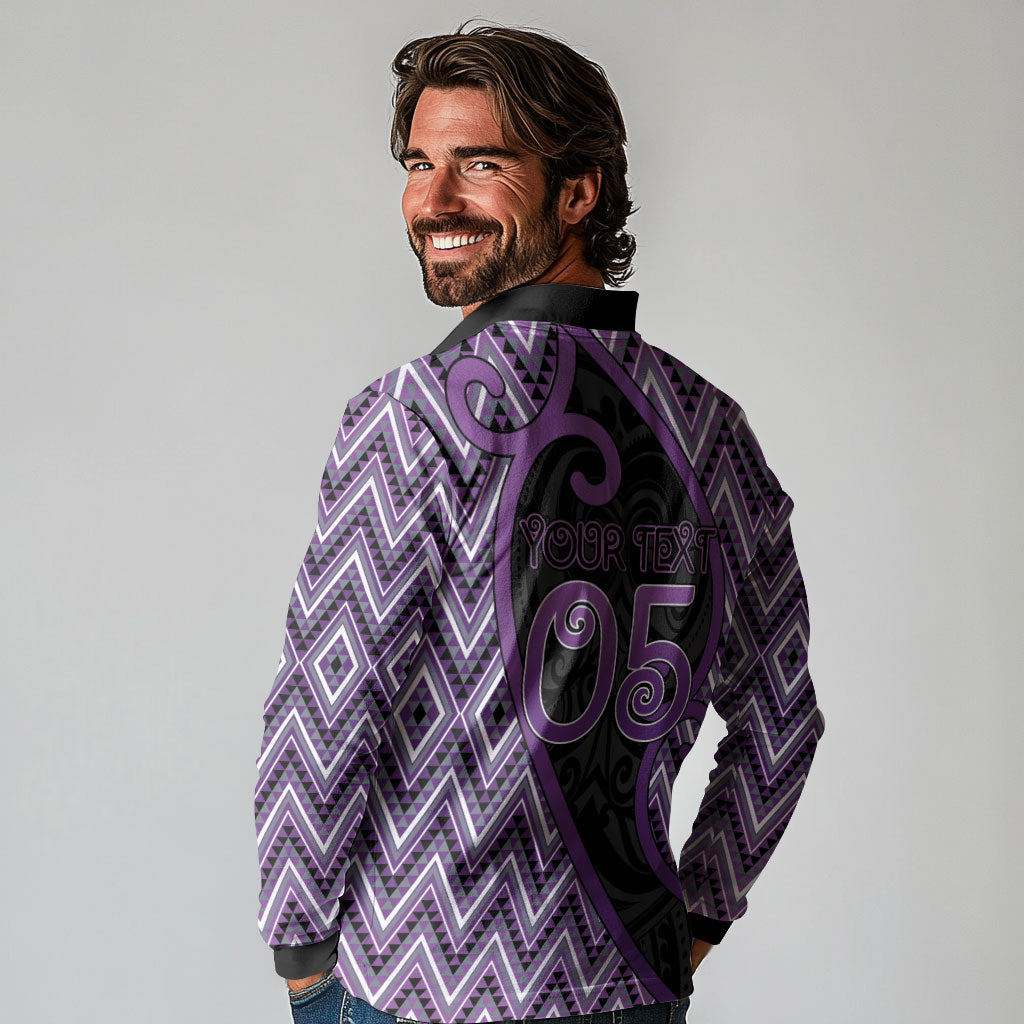 Custom Aotearoa Atua Tawhirimatea Long Sleeve Polo Shirt God Of Storms Koru Patterns