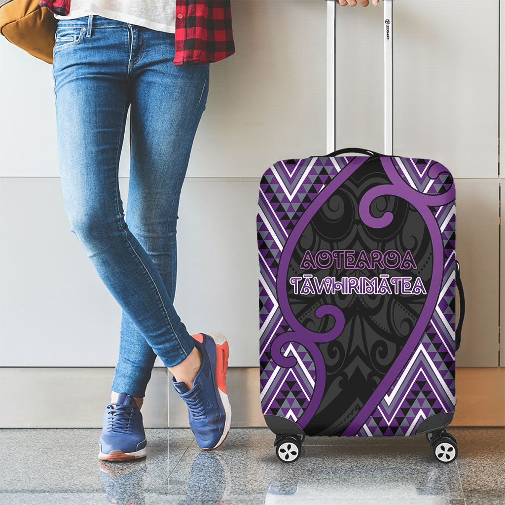 Aotearoa Atua Tawhirimatea Luggage Cover God Of Storms Koru Patterns