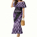 Custom Aotearoa Atua Tawhirimatea Mermaid Dress God Of Storms Koru Patterns