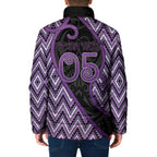Custom Aotearoa Atua Tawhirimatea Padded Jacket God Of Storms Koru Patterns