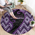 Aotearoa Atua Tawhirimatea Round Carpet God Of Storms Koru Patterns