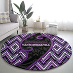 Aotearoa Atua Tawhirimatea Round Carpet God Of Storms Koru Patterns