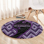 Aotearoa Atua Tawhirimatea Round Carpet God Of Storms Koru Patterns