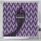 Aotearoa Atua Tawhirimatea Shower Curtain God Of Storms Koru Patterns