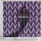 Aotearoa Atua Tawhirimatea Shower Curtain God Of Storms Koru Patterns